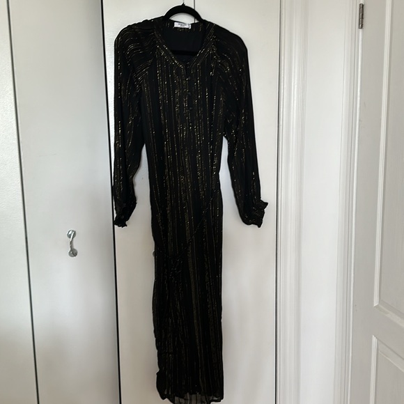BNWT Smash and Tess Iskra Showstopper Metallic Stripe Dress - Picture 2 of 12